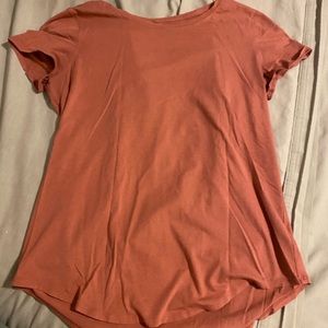 LULULEMON LOVE CREW T SHIRT SIZE 8 DUSTY ROSE